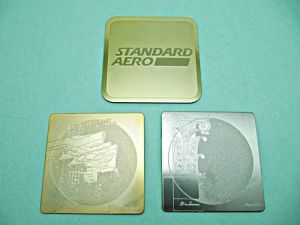 Brass、Aluminum、Stainless  Steel  etch  Coasters
