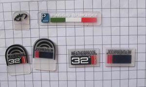 Soft PVC apparel trademark