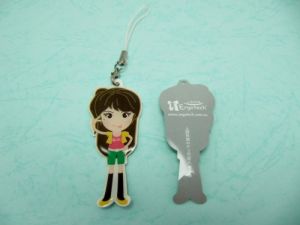 Plastic  Printing + Epoxy Mobile phone strap 