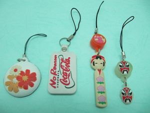 Soft   PVC  Mobile phone strap